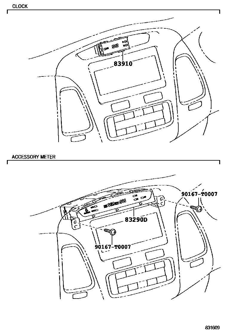 Toyota HILUX 仪表 EPC diagram — 831609