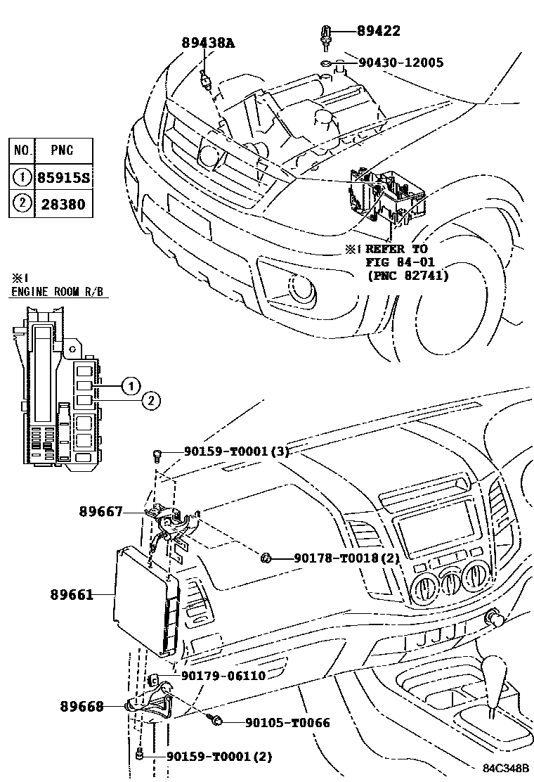 Toyota HILUX 电子燃油喷射系统 EPC diagram — 84C348B