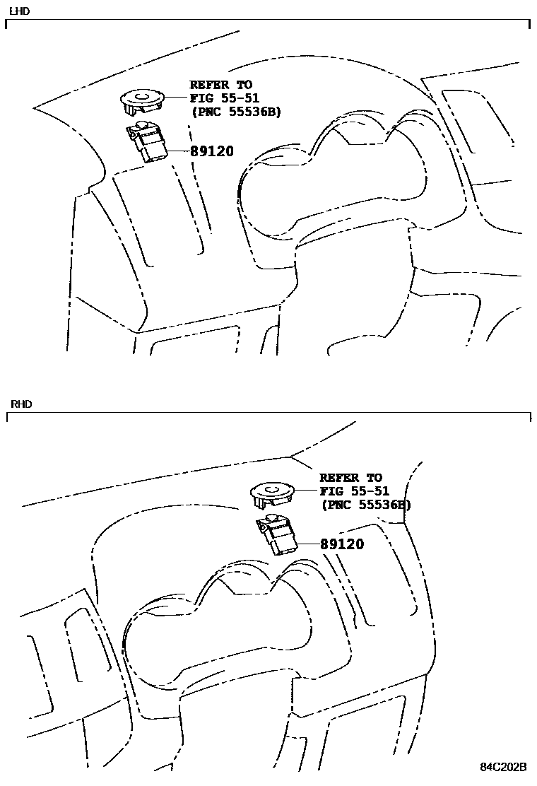 Toyota HILUX 自动灯控系统(灯控) EPC diagram — 84C202B
