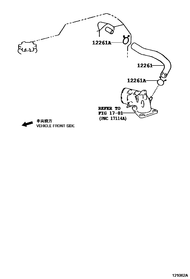 Toyota HILUX Ventilation Hose EPC diagram — 121062A