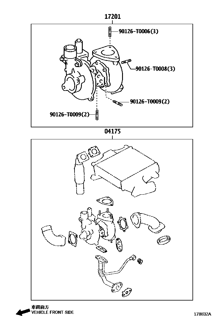 Toyota HILUX Manifold EPC diagram — 178832A