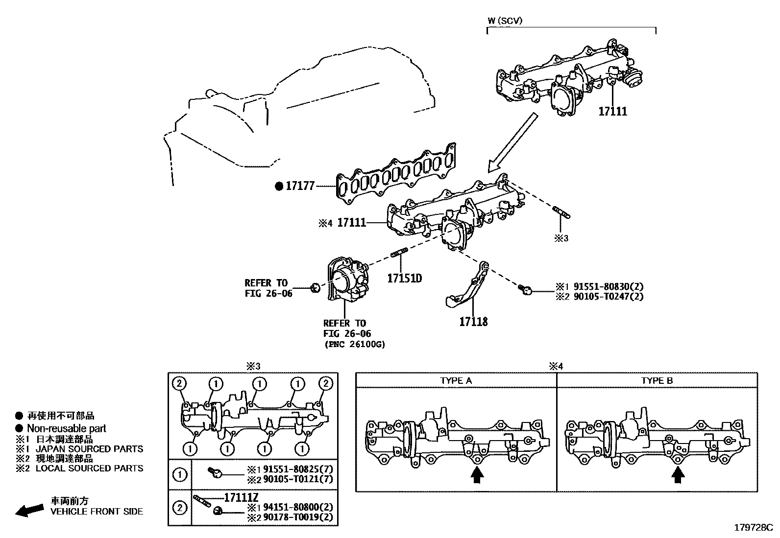 Toyota HILUX Manifold EPC diagram — 179728C