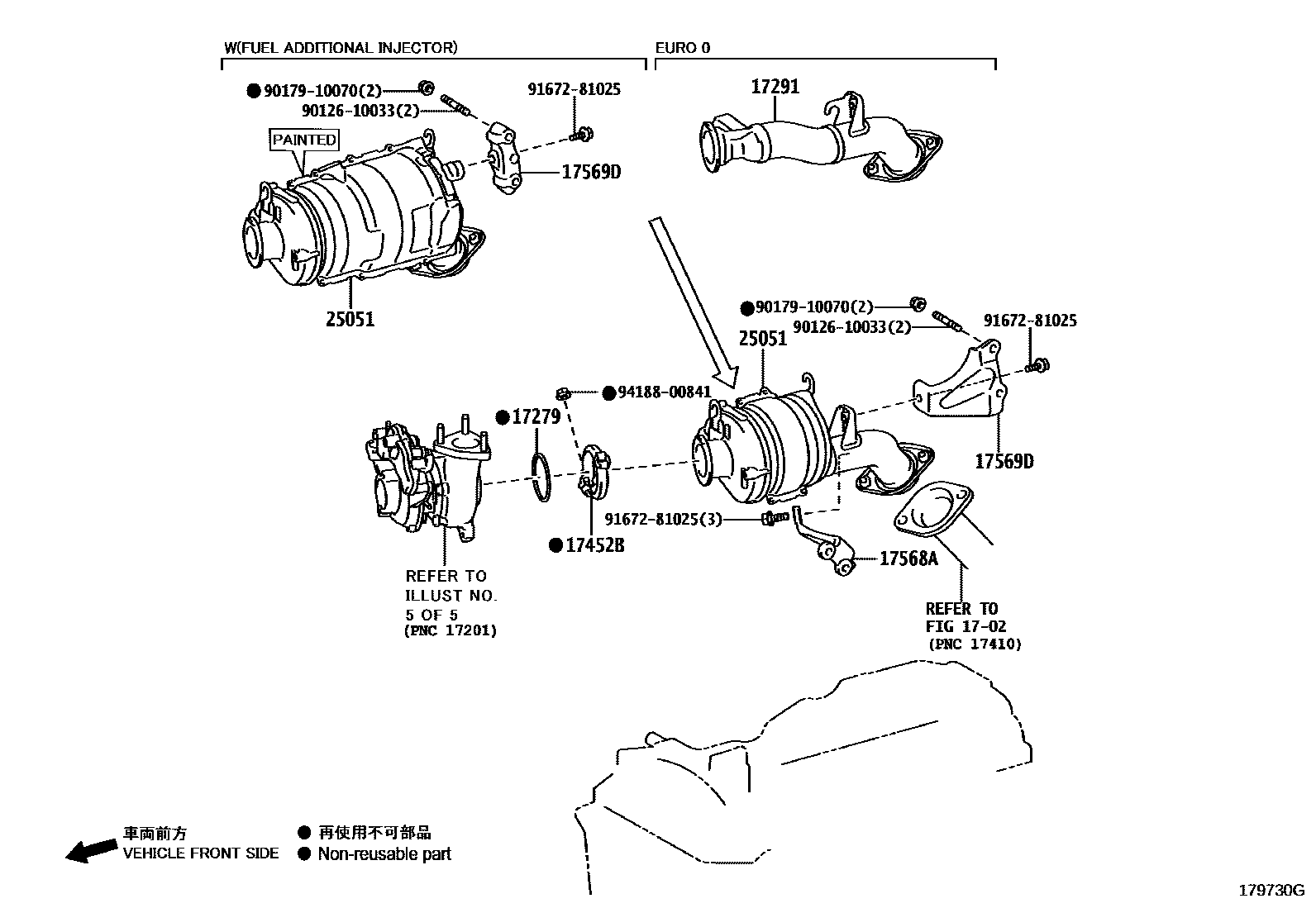 Toyota HILUX Manifold EPC diagram — 179730G