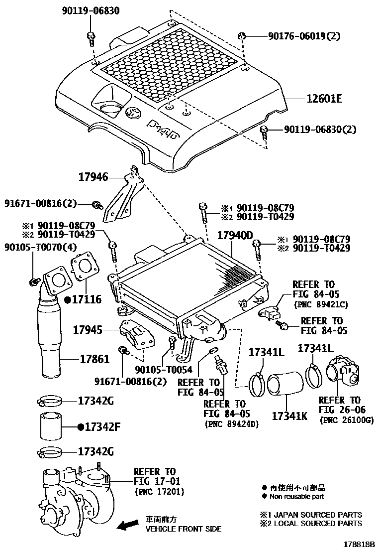 Toyota HILUX Air Cleaner EPC diagram — 178818B