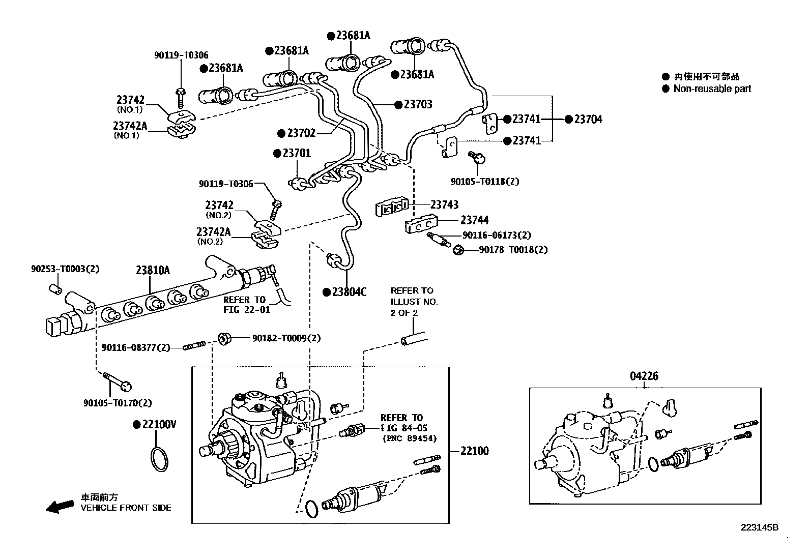 Toyota HILUX 喷油泵总成 EPC diagram — 223145B