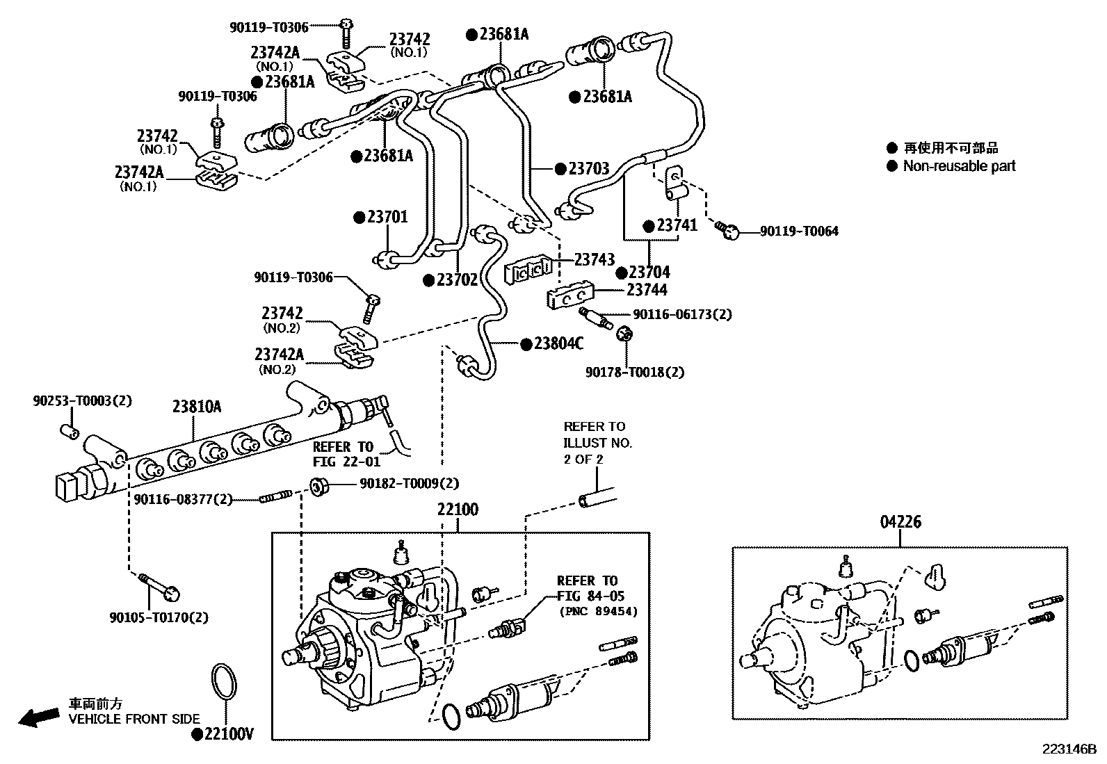 Toyota HILUX 喷油泵总成 EPC diagram — 223146B