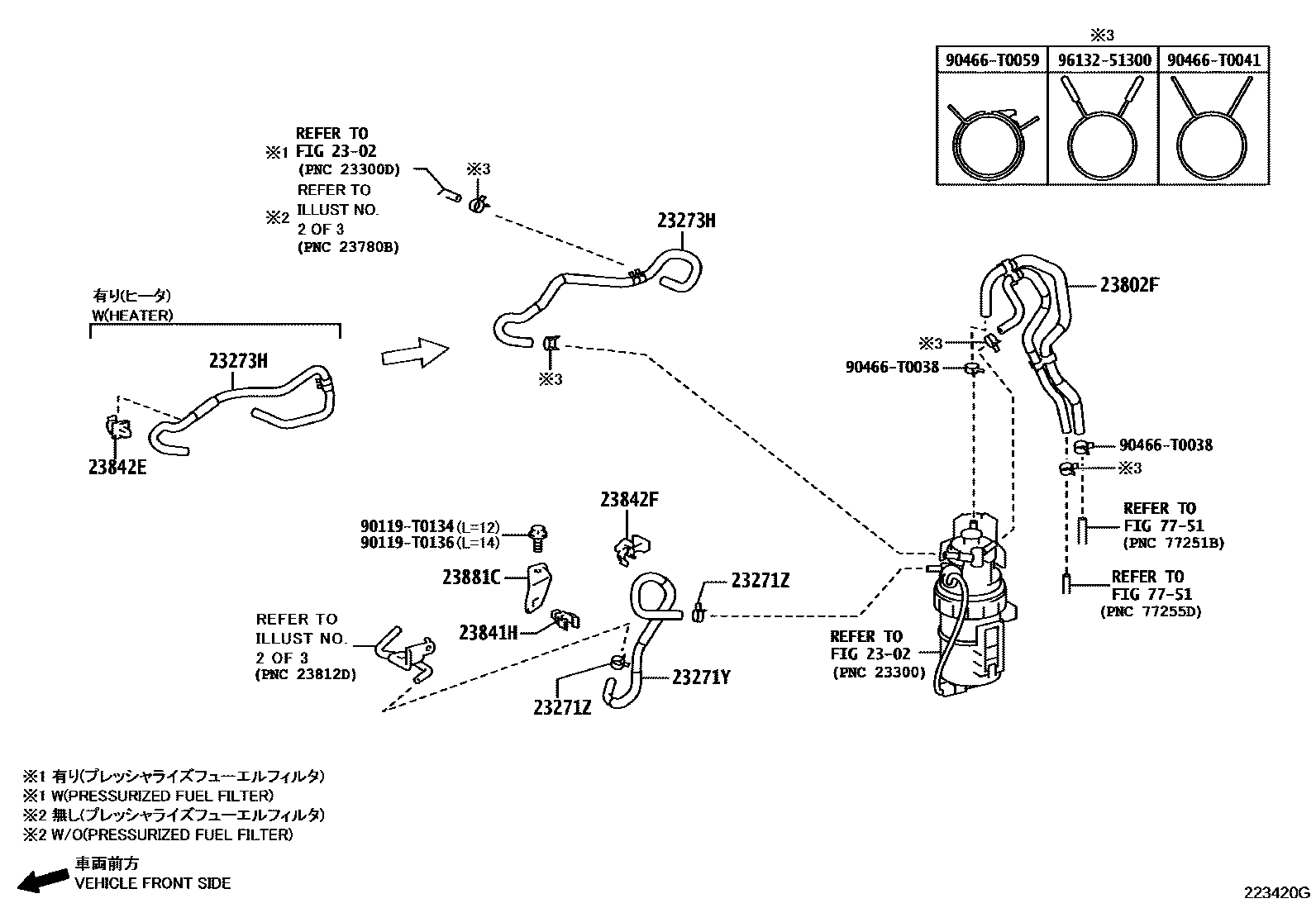 Toyota HILUX 喷油泵总成 EPC diagram — 223420G