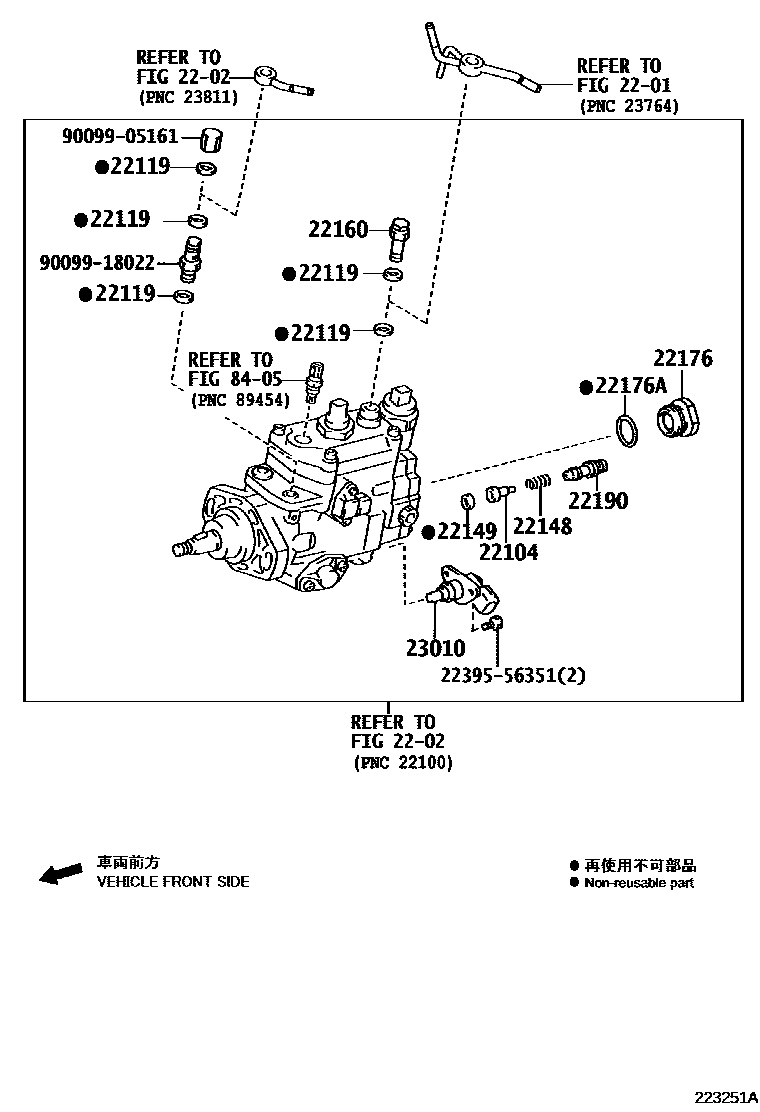 Toyota HILUX 喷油泵体 EPC diagram — 223251A
