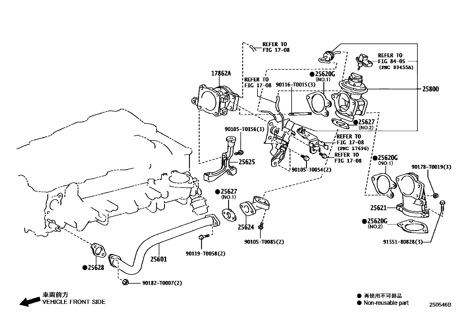 Toyota HILUX 废气再循环系统 EPC diagram — 250546B