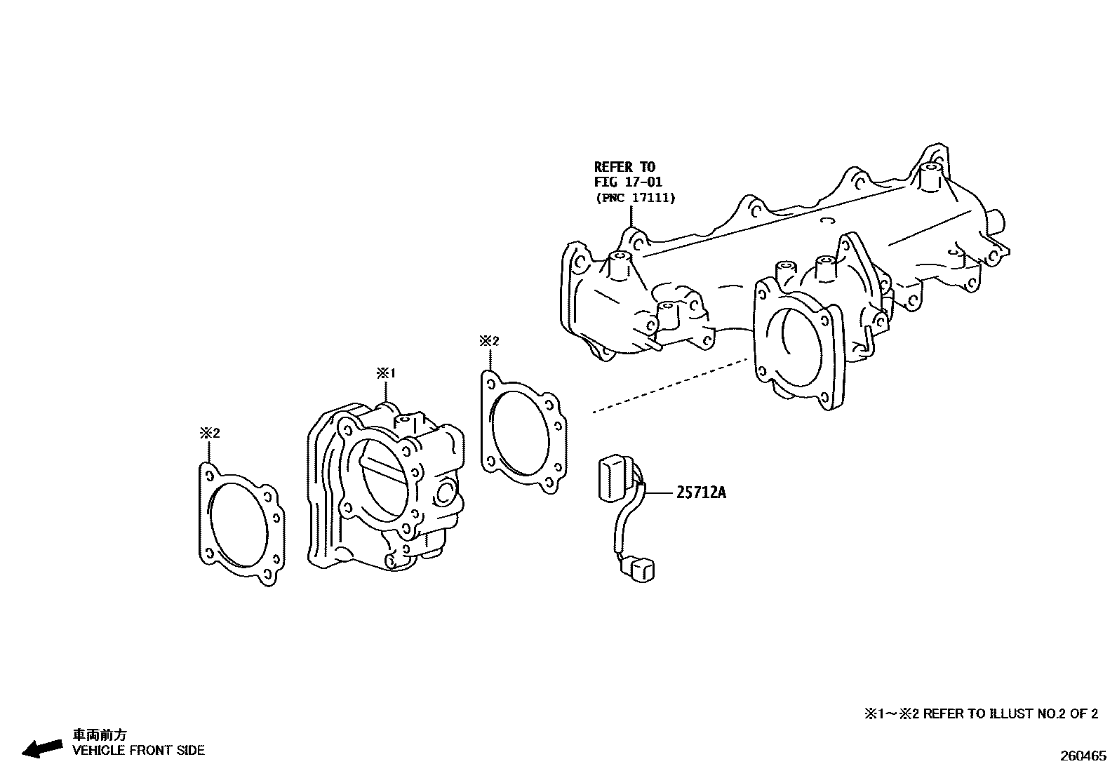 Toyota HILUX 文氏管 EPC diagram — 260465