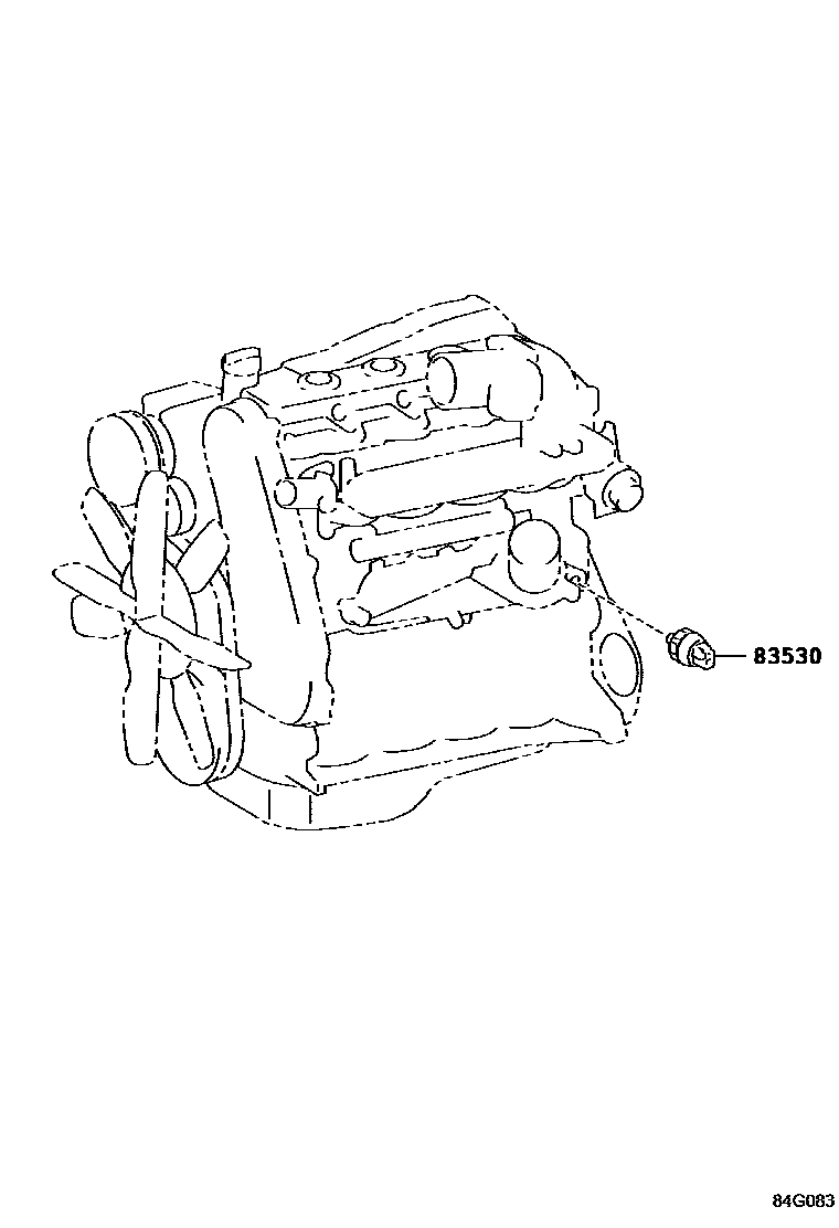 Toyota HILUX 开关和继电器和ECU EPC diagram — 84G083