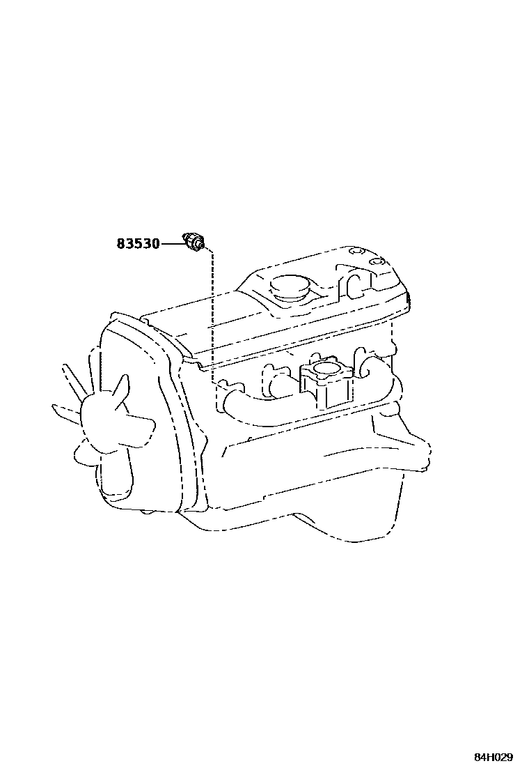 Toyota HILUX 开关和继电器和ECU EPC diagram — 84H029