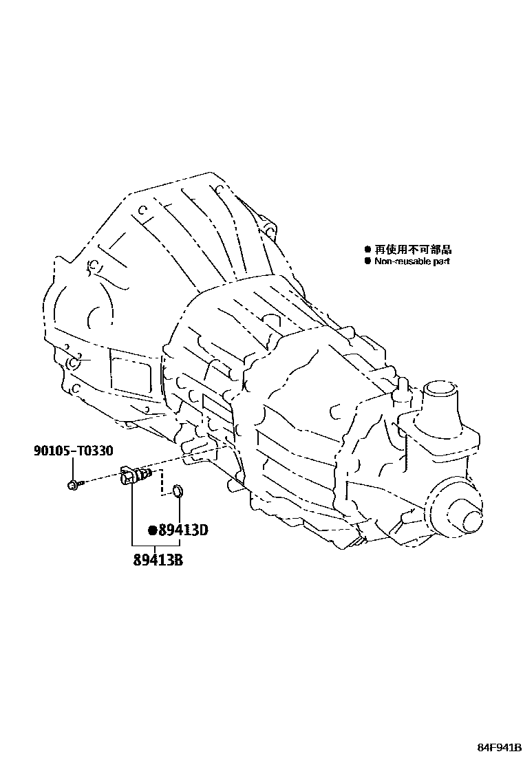 Toyota HILUX 超速档和电子控制变速器 EPC diagram — 84F941B