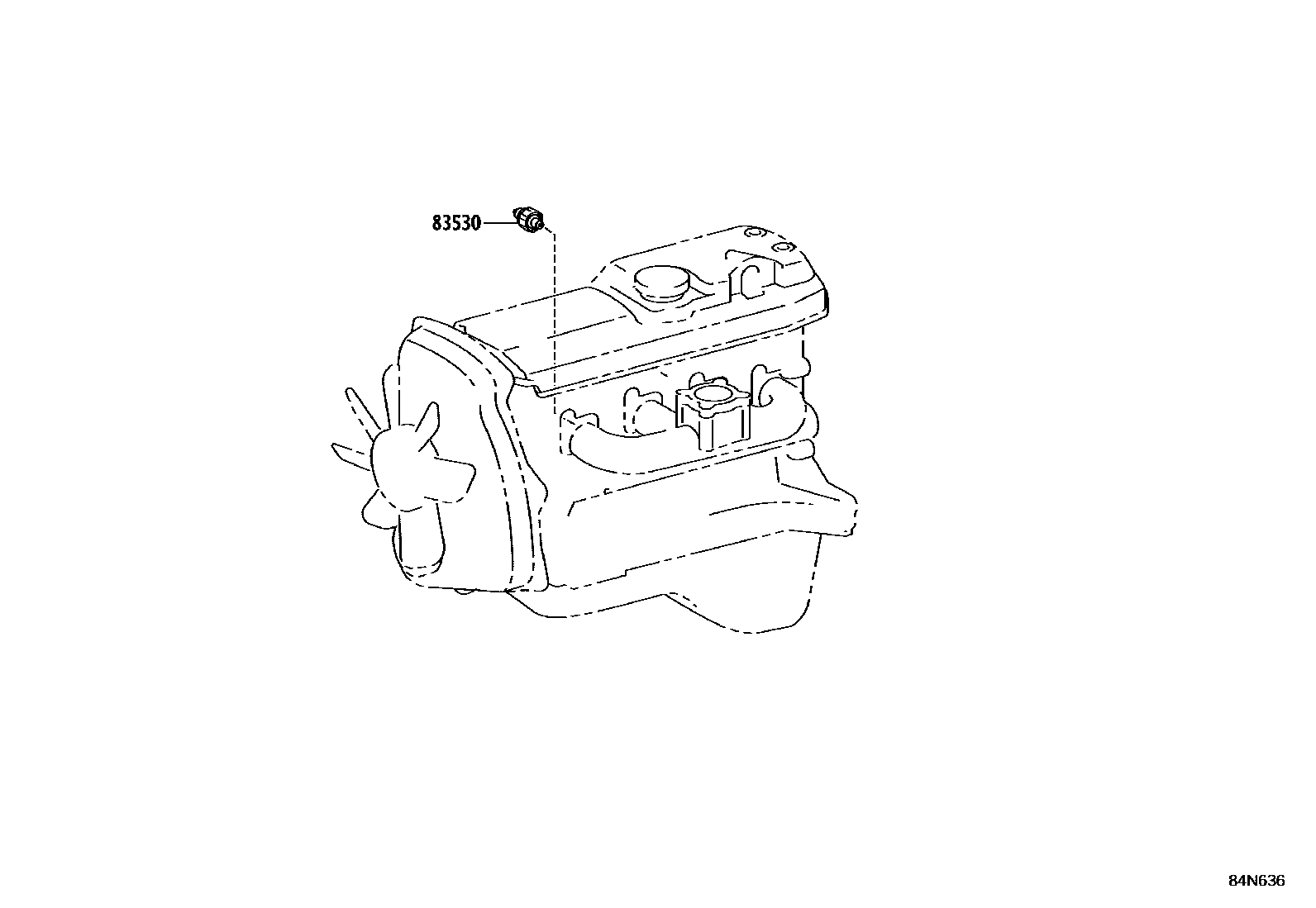 Toyota HILUX 开关和继电器和ECU EPC diagram — 84N636