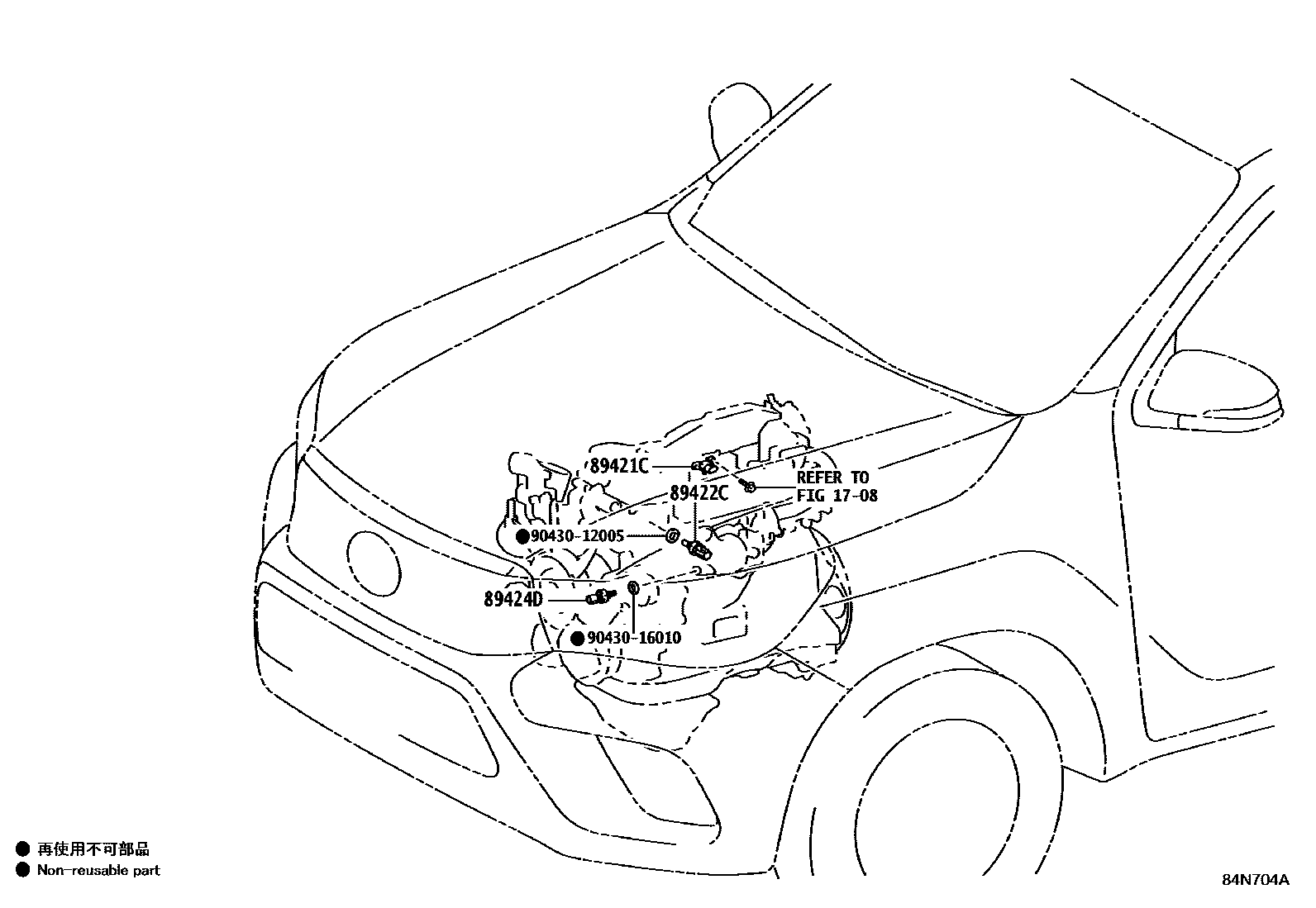Toyota HILUX 电子控制柴油机(ECD) EPC diagram — 84N704A