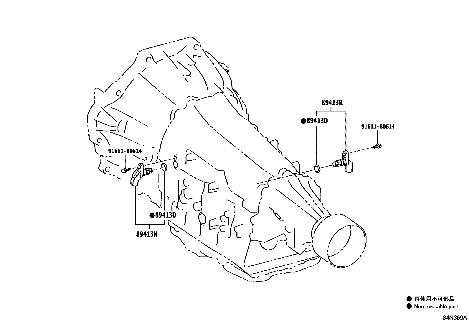 Toyota HILUX 超速档和电子控制变速器 EPC diagram — 84N369A