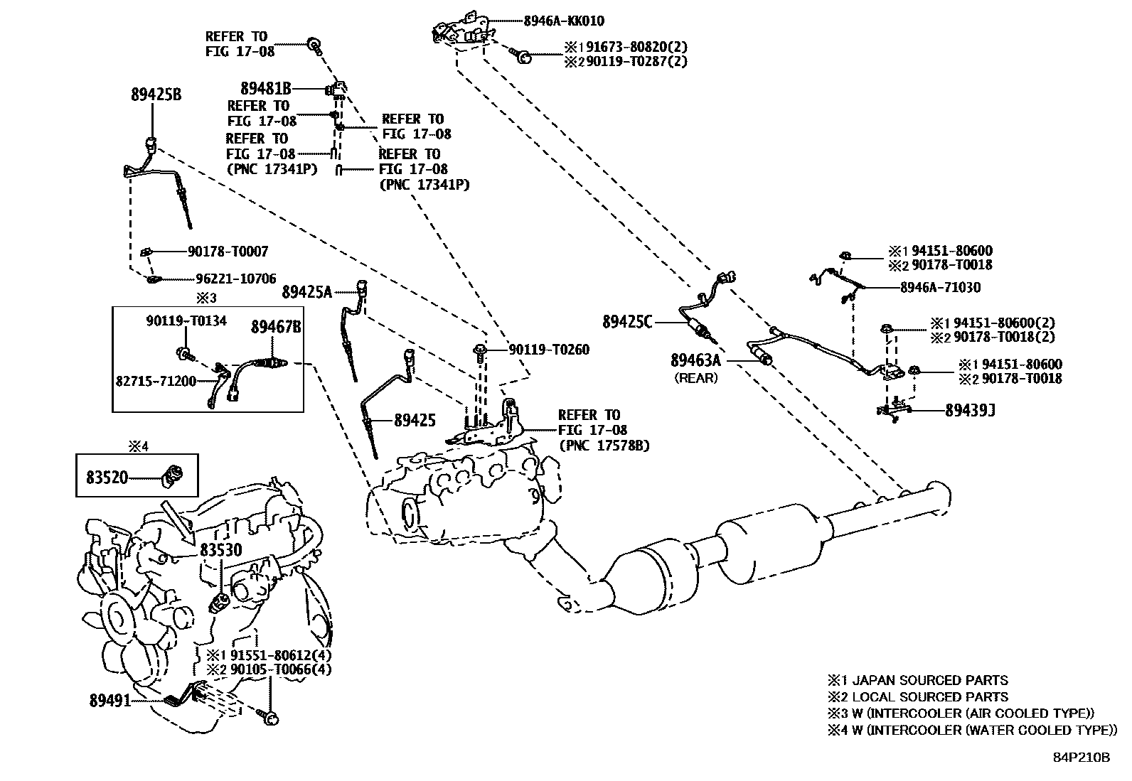 Toyota HILUX 开关和继电器和ECU EPC diagram — 84P210B