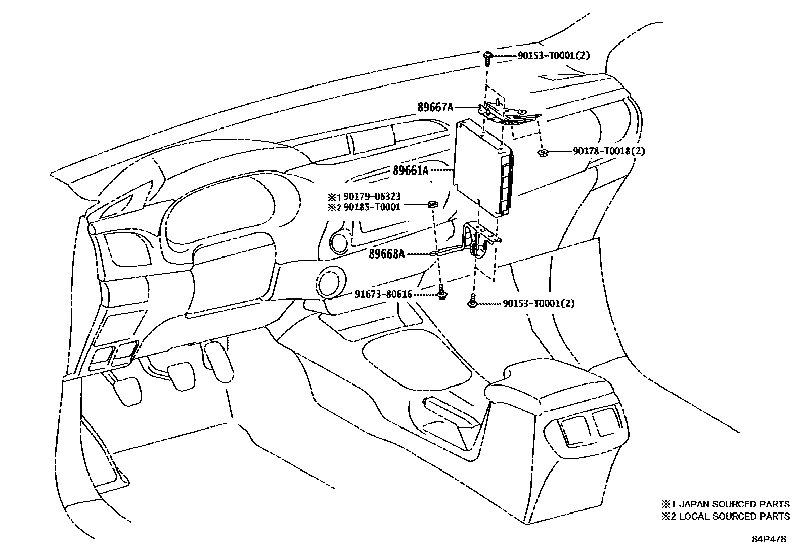 Toyota HILUX 电子控制柴油机(ECD) EPC diagram — 84P478