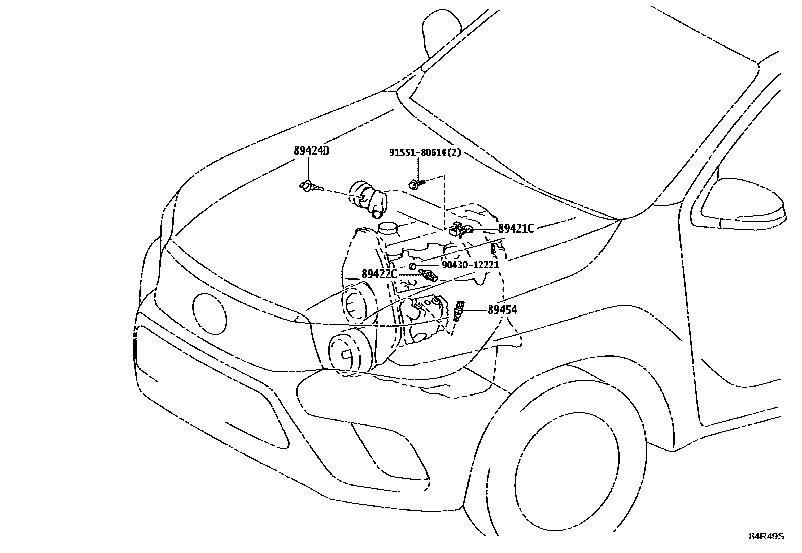 Toyota HILUX 电子控制柴油机(ECD) EPC diagram — 84R49S