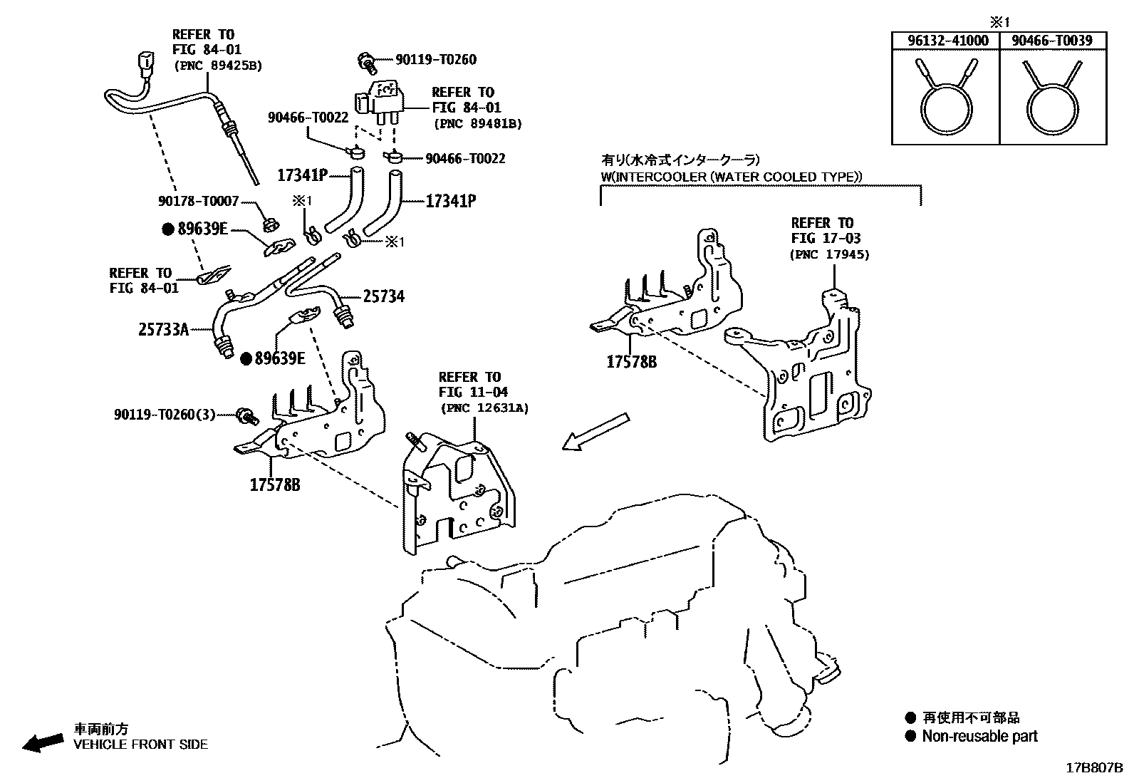 Toyota HILUX vacuum tube EPC diagram — 17B807B