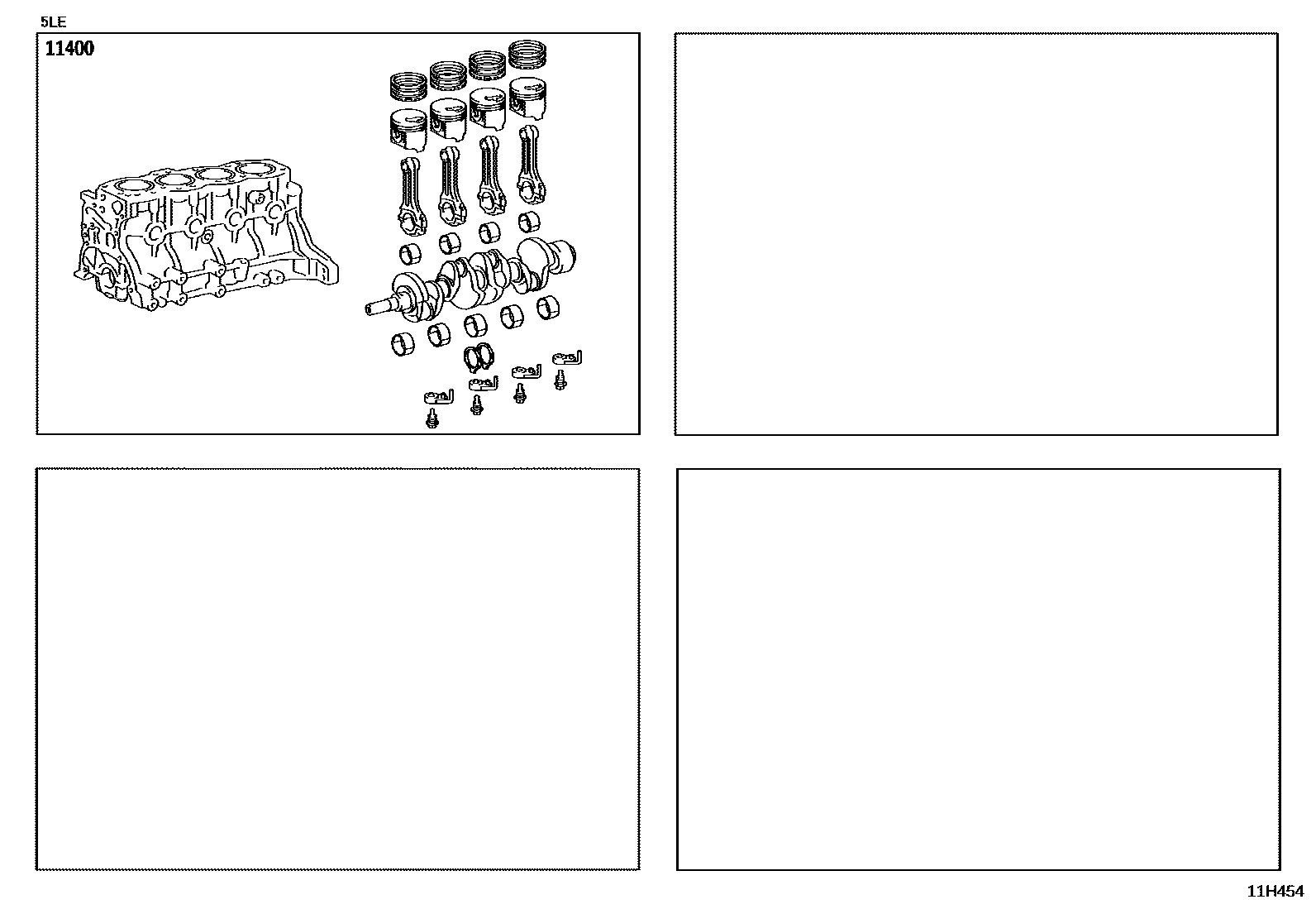 Toyota HILUX Short Block Assembly EPC diagram — 11H454