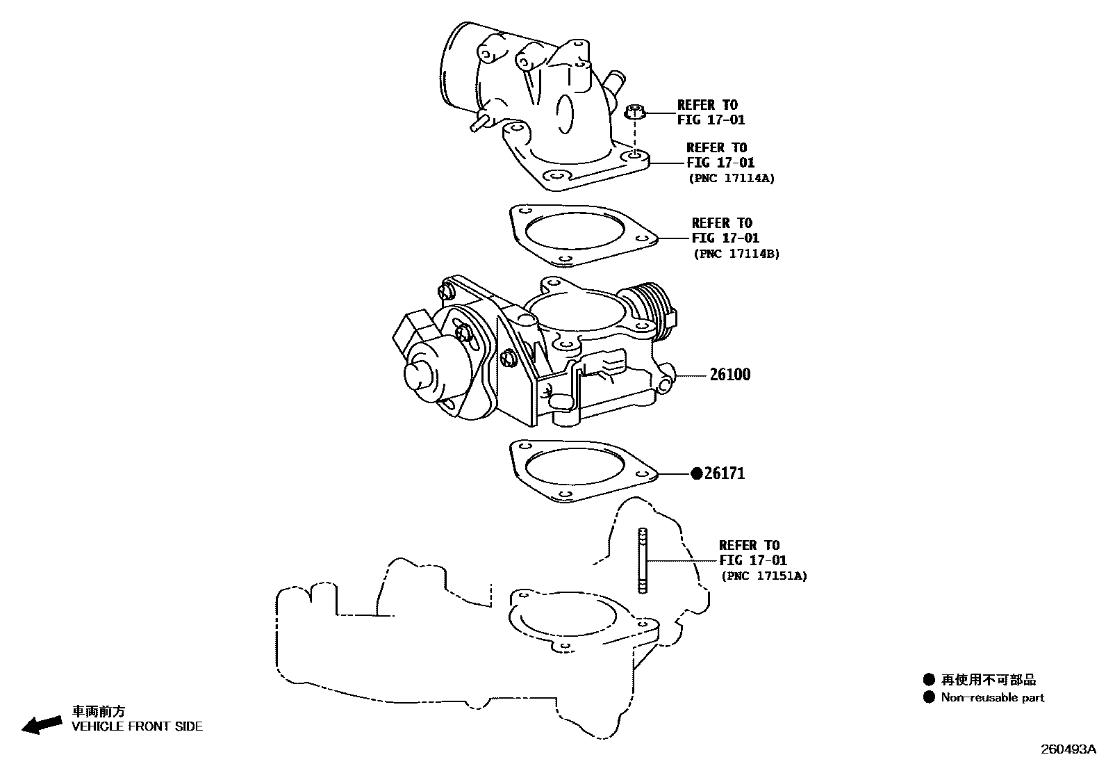Toyota HILUX 文氏管 EPC diagram — 260493A