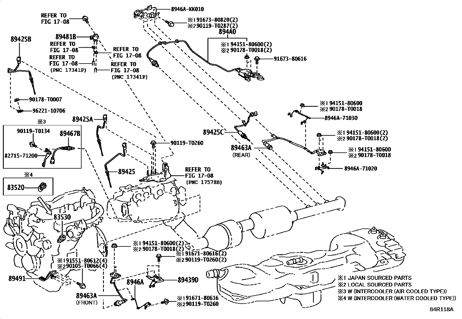 Toyota HILUX 开关和继电器和ECU EPC diagram — 84R118A