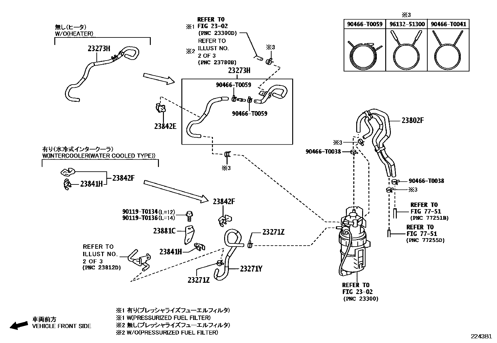 Toyota HILUX 喷油泵总成 EPC diagram — 2243B1