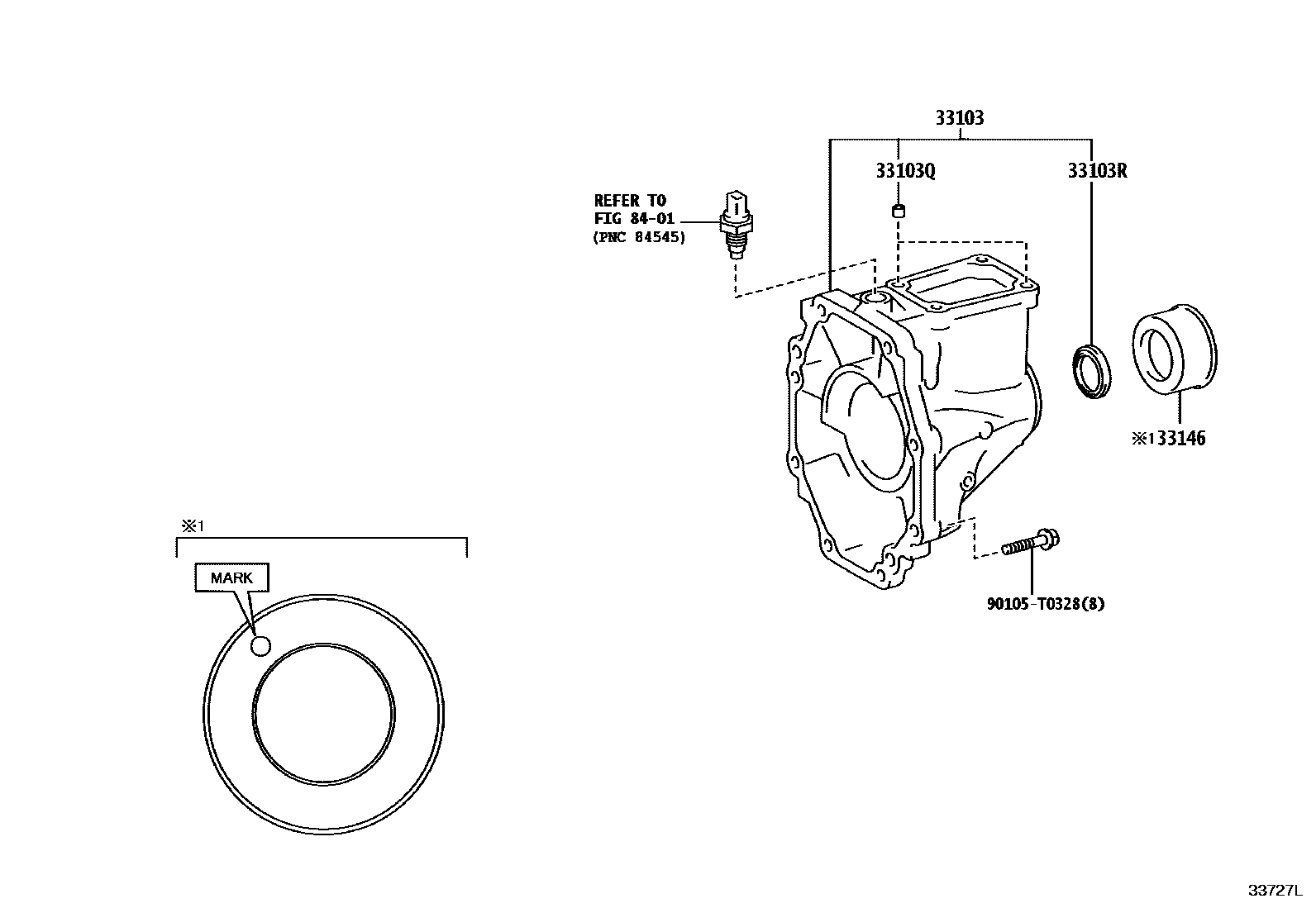 Toyota HILUX Extended shell (MTM) EPC diagram — 33727L